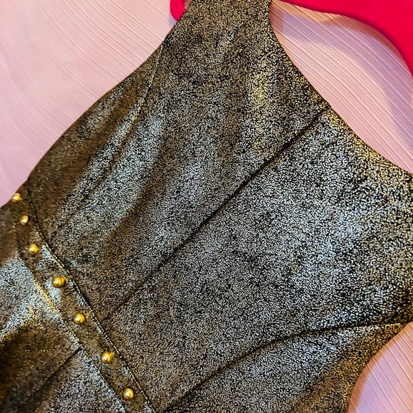 Girls Disney Jasmine Dress Gold Flared Size 5/6 New Zip genie lamp lantern pull - Picture 8 of 8